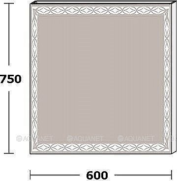 Зеркало LED De Aqua ТРЕНД 205772 60x75 в ванную от интернет-магазине сантехники Sanbest
