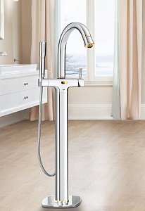 Смеситель для ванны Grohe Grandera 23318IG0 хром/золото купить в интернет-магазине сантехники Sanbest