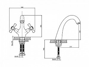 Смеситель для раковины Orange Classic Pro M72-021cr хром купить в интернет-магазине сантехники Sanbest