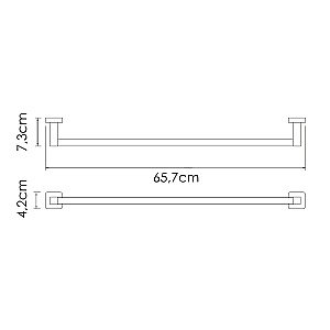 Полотенцедержатель WasserKRAFT Rhin K-8730 никель купить в интернет-магазине сантехники Sanbest