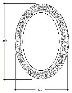 Зеркало Boheme Armadi Art NeoArt 65 511-P антик поталь в ванную от интернет-магазине сантехники Sanbest