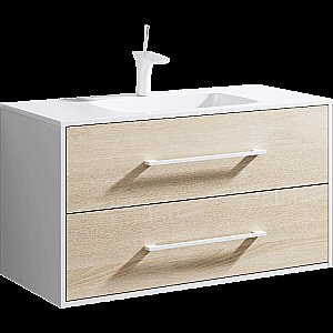 Тумба с раковиной Aqwella Майами 100 дуб сонома для ванной в интернет-магазине Sanbest