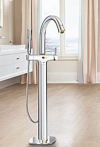 Смеситель для ванны Grohe Grandera 23318IG0 хром/золото купить в интернет-магазине сантехники Sanbest