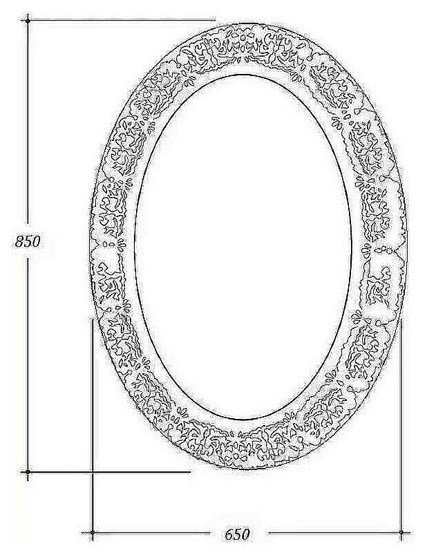 Зеркало Boheme Armadi Art NeoArt 65 511-P антик поталь в ванную от интернет-магазине сантехники Sanbest