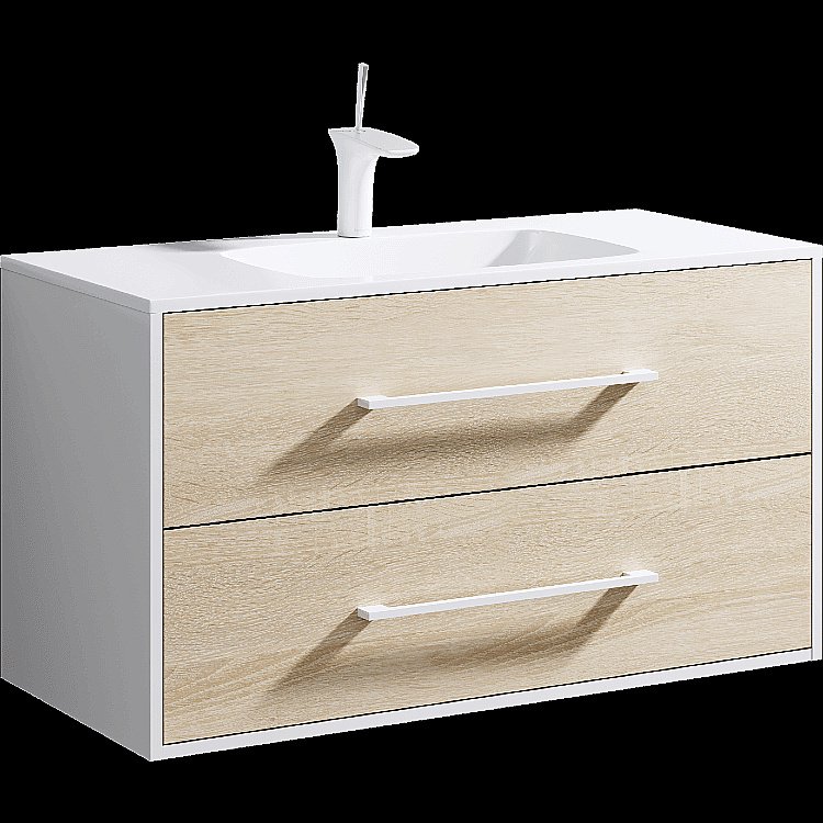 Тумба с раковиной Aqwella Майами 100 дуб сонома для ванной в интернет-магазине Sanbest