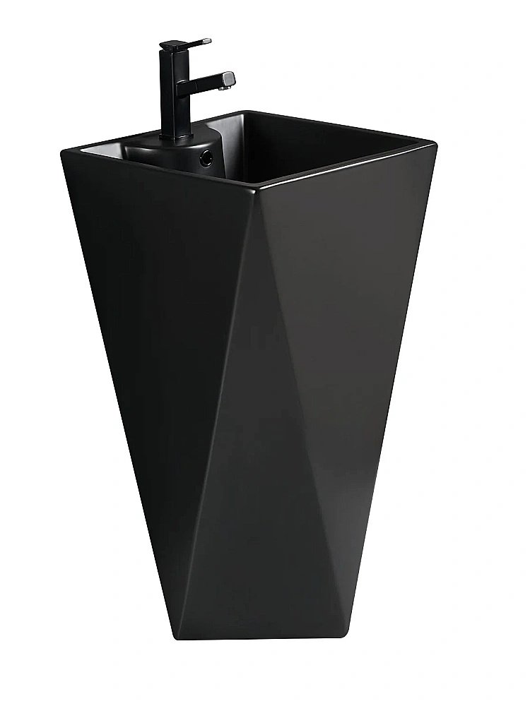 Раковина напольная WeltWasser Leerbach 10000013336 черная матовая купить в интернет-магазине Sanbest