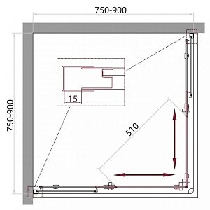 Душевой уголок BelBagno UNIQUE-A-2-75/90 купить в интернет-магазине Sanbest