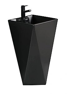 Раковина напольная WeltWasser Leerbach 10000013336 черная матовая купить в интернет-магазине Sanbest