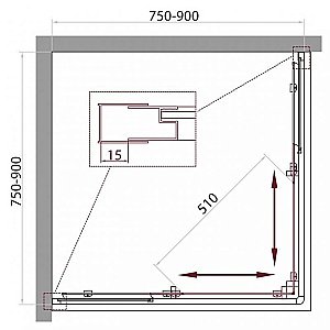 Душевой уголок BelBagno UNIQUE-A-2-75/90 купить в интернет-магазине Sanbest