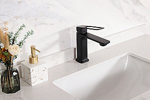 Смеситель для раковины GID Niagara L057BMK черный матовый купить в интернет-магазине сантехники Sanbest