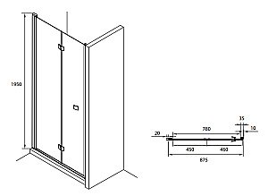 Душевой уголок Roca Capital 90x90 черный купить в интернет-магазине Sanbest