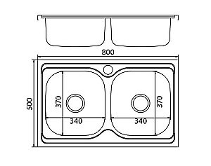 Мойка кухонная MIXLINE ML 530528 хром купить в интернет-магазине сантехники Sanbest