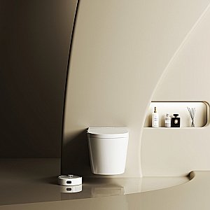 Унитаз подвесной с биде и инсталляцией Abber Bequem AC1123SR-AC0101P2 белый, с крышкой микролифт купить в интернет-магазине Sanbest