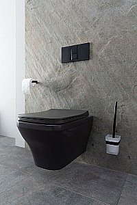 Унитаз подвесной Allen Brau Infinity 2 4.21011.AN антрацит матовый, безободковый купить в интернет-магазине Sanbest