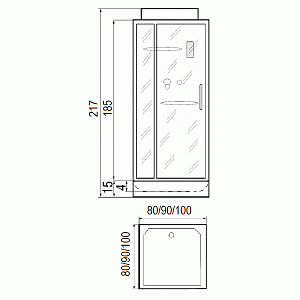 Душевая кабина RIVER TANA 80 купить в интернет-магазине Sanbest