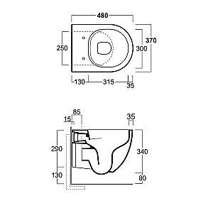 Унитаз подвесной Simas Vignoni VI28, безободковый, черный матовый купить в интернет-магазине Sanbest