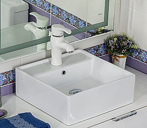 Раковина Melana 7063B-805 белая купить в интернет-магазине Sanbest