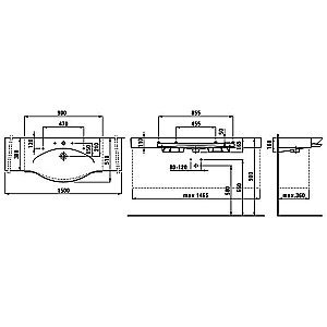 Раковина Laufen Palace 8.1270.6.000.104.1 белая купить в интернет-магазине Sanbest