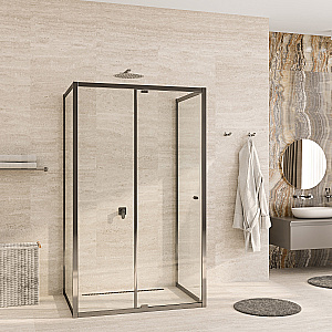 Душевой уголок WasserKRAFT Aula 11P 11P21 120х900 профиль хром/стекло прозрачное купить в интернет-магазине Sanbest