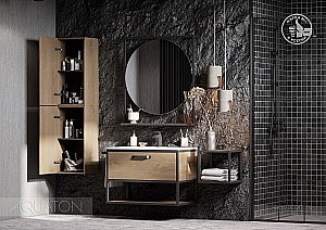 Тумба с раковиной Акватон Лофт Фабрик/Виктория 80 дуб кантри для ванной в интернет-магазине Sanbest