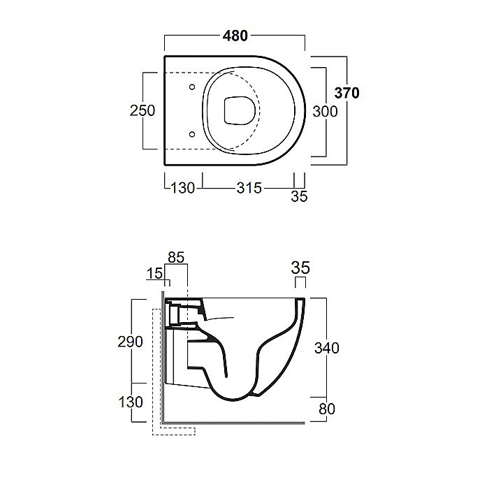 Унитаз подвесной Simas Vignoni VI28, безободковый, черный матовый купить в интернет-магазине Sanbest