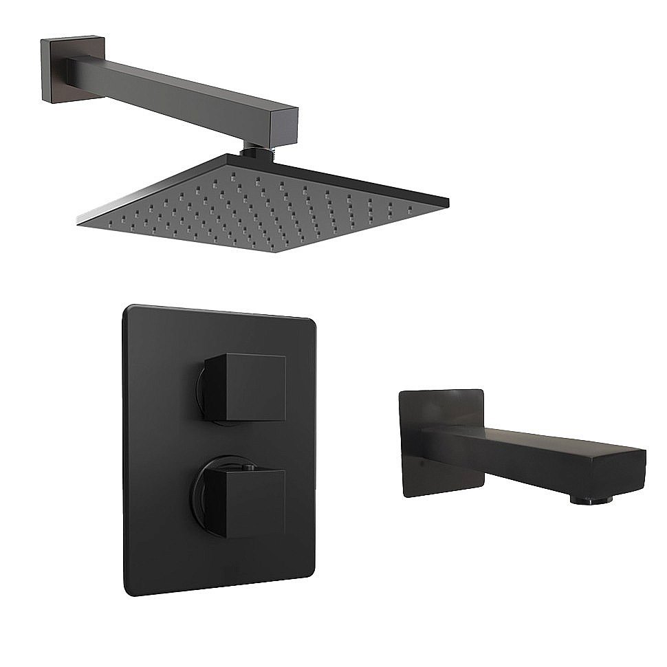 Душевая система PAINI Grazia 21PZSET26911THBATHHEAD черная матовая купить в интернет-магазине сантехники Sanbest