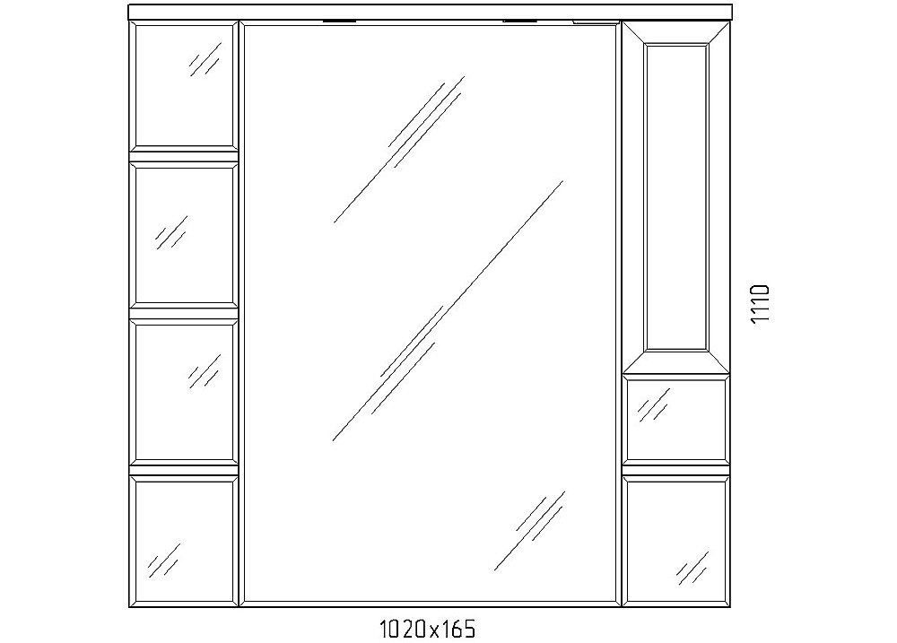 Зеркало со шкафом Rush Fiji 105 FIM180105W белый в ванную от интернет-магазине сантехники Sanbest