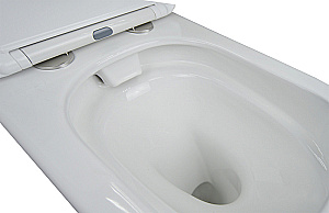 Унитаз напольный Azario Candy AZ-1503B белый, безободковый, с бачком, с крышкой микролифт купить в интернет-магазине Sanbest