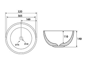 Раковина накладная ABBER Bequem AC2106MG серая матовая купить в интернет-магазине Sanbest