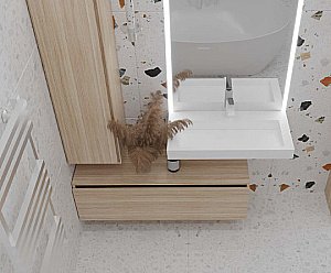 Раковина-моноблок Armadi Art Flat 859-080 белая купить в интернет-магазине Sanbest