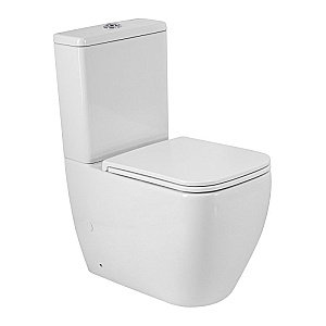 Унитаз напольный BelBagno LUCE-TOR BB2197CP-TOR/SC белый, с крышкой микролифт, с бачком, безободковый, слив-торнадо купить в интернет-магазине Sanbest