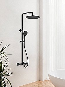 Душевая система Vincea Esse VSFS-1E1TMB черная матовая купить в интернет-магазине сантехники Sanbest