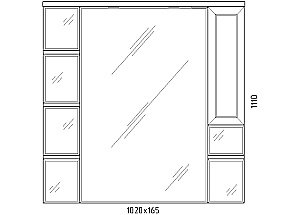 Зеркало со шкафом Rush Fiji 105 FIM180105W белый в ванную от интернет-магазине сантехники Sanbest