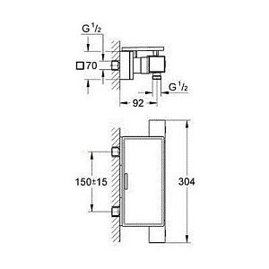 Термостат для душа Grohe Grohtherm Cube 34491000 купить в интернет-магазине сантехники Sanbest