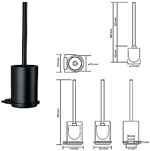Ёршик подвесной Bemeta Galla 108113010 черный купить в интернет-магазине сантехники Sanbest