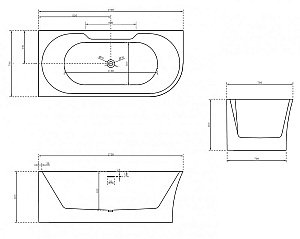 Акриловая ванна Abber AB9335-1.7 170х78 купить в интернет-магазине Sanbest