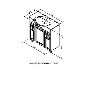 Тумба с раковиной RedBlu by Damixa Palace One 87 для ванной в интернет-магазине Sanbest