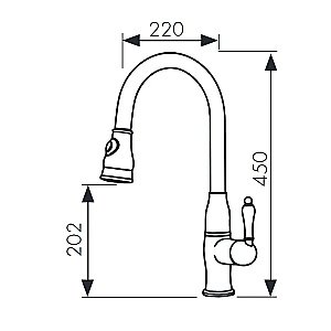 Смеситель для кухни Kaiser Vincent 31366-1 купить в интернет-магазине сантехники Sanbest