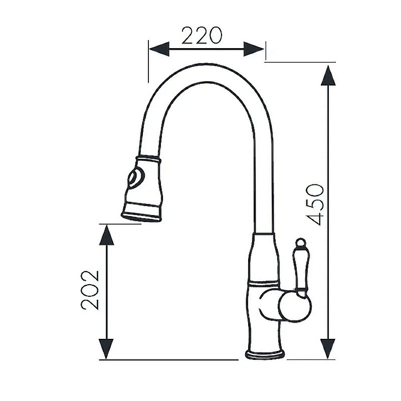 Смеситель для кухни Kaiser Vincent 31366-1 купить в интернет-магазине сантехники Sanbest