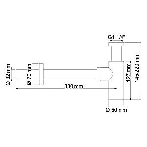 Сифон для  раковины WasserKRAFT A070 купить в интернет-магазине сантехники Sanbest