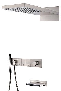 Душевая система Boheme ZODIAC 132-2-NB никель брашированный купить в интернет-магазине сантехники Sanbest