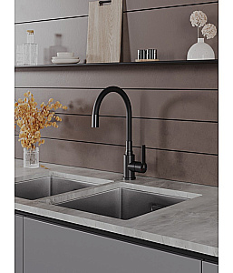 Смеситель для кухни Agger Easy A3100544 черный матовый купить в интернет-магазине сантехники Sanbest