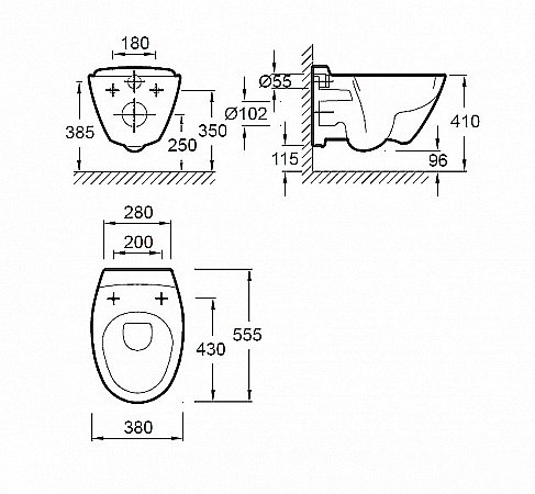 Унитаз подвесной Jacob Delafon PRESQU`ILE E4440-00 с крышкой микролифт купить в интернет-магазине Sanbest