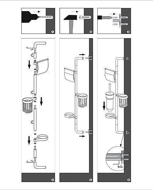 Стойка для аксессуаров WasserKRAFT Exter K-1458 купить в интернет-магазине сантехники Sanbest