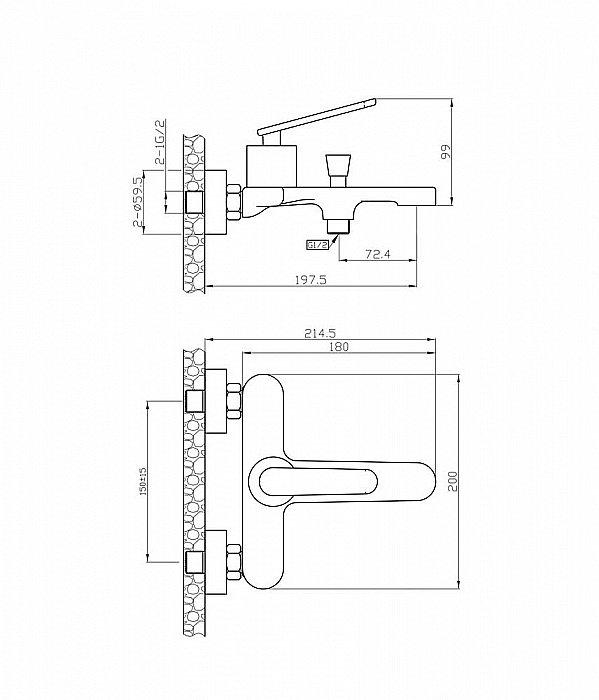 Набор смесителей Agger Beauty A2631100 хром купить в интернет-магазине сантехники Sanbest