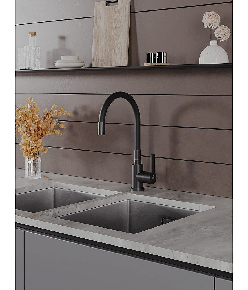 Смеситель для кухни Agger Easy A3100544 черный матовый купить в интернет-магазине сантехники Sanbest