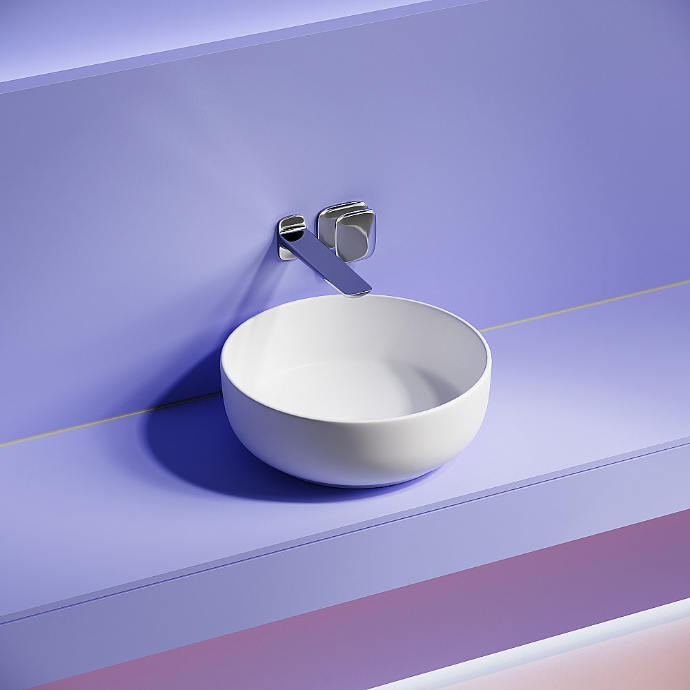 Раковина Ceramica Nova Taycan CN12003MW белая матовая купить в интернет-магазине Sanbest