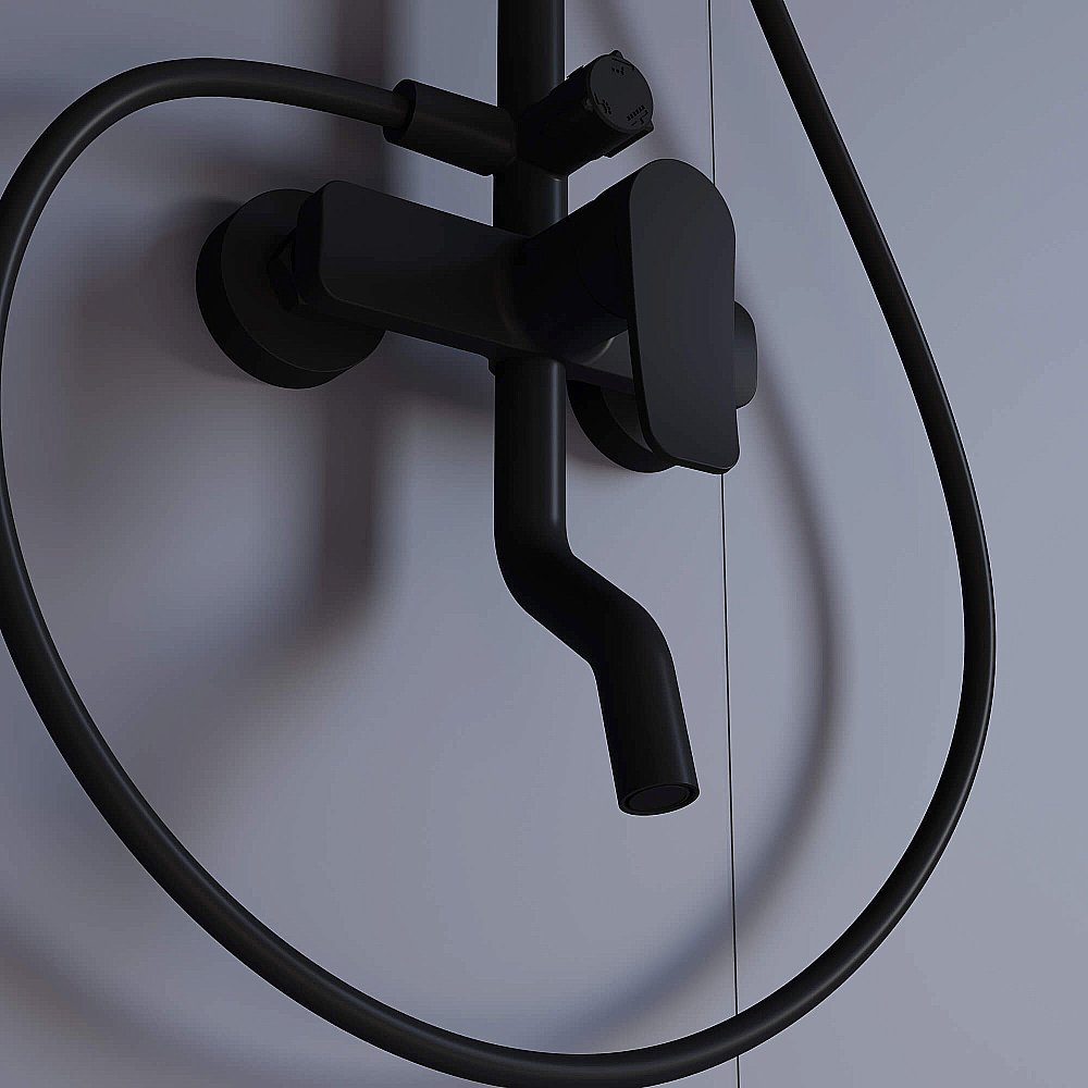 Душевая система RGW Shower Panels SP-25-B Черный купить в интернет-магазине сантехники Sanbest