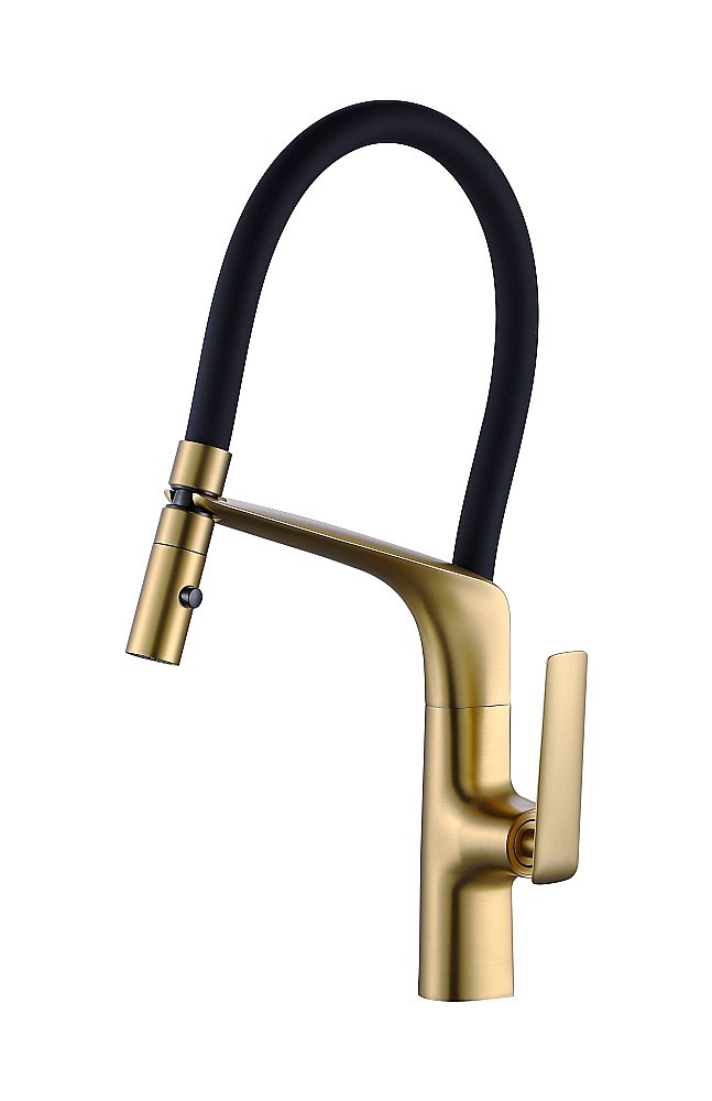 Смеситель для кухни Vincea VKF-115BG брашированное золото купить в интернет-магазине сантехники Sanbest