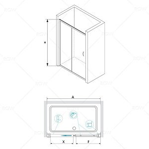 Душевая дверь RGW Passage PA-016 160 купить в интернет-магазине Sanbest